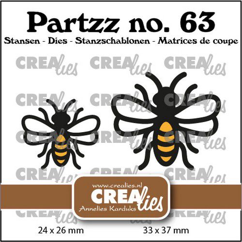 Crealies Partzz Bienen klein und mittelgroß