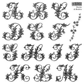 IOD - Stempel - Dessins de Broderie Labels 6x6
