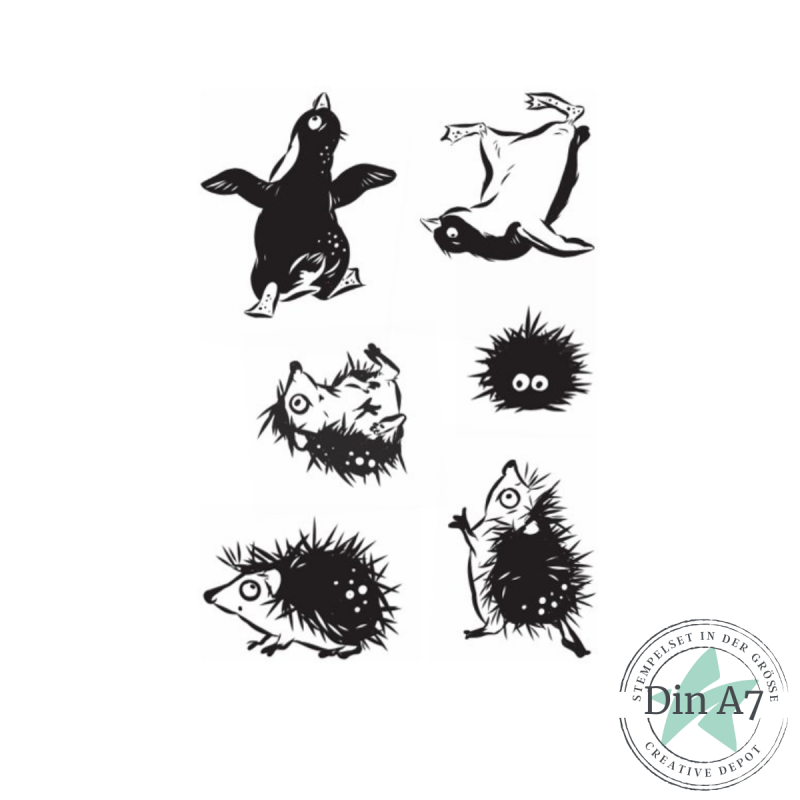 Creative Depot - Stempelset - Heikes Welt - Igel und Co 