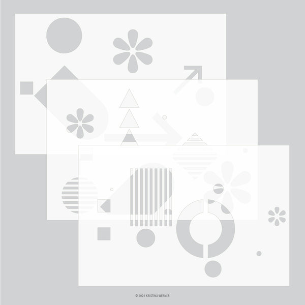 Concord & 9th -  Geo Mod Stencil Pack Concord & 9th -  Geo Mod Stencil Pack