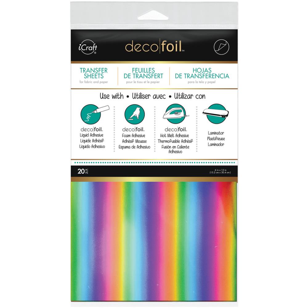 iCraft Deco Foil Transfer Sheets 6"X12" 20/Pkg
