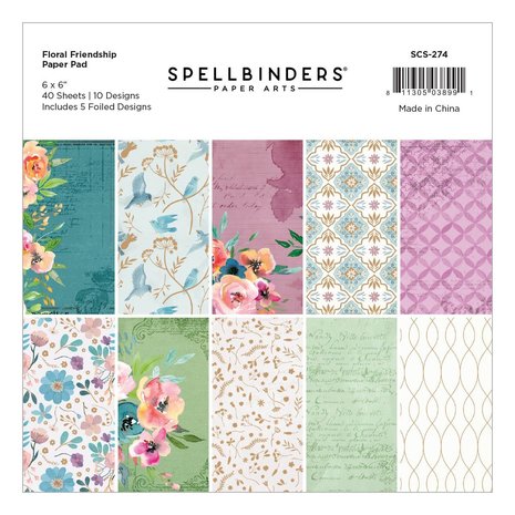 Spellbinders - Floral Friendship 6x6 Inch Paper Pad