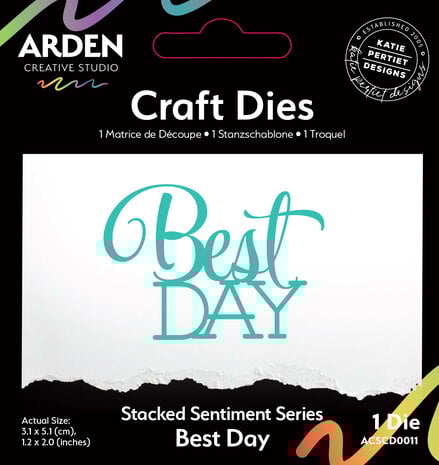 Arden Creative Studio - Sentiment Series Craft Dies Gestapelter Bester Tag