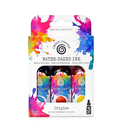 Cosmic Shimmer - Origins Water-Based Inks, Set of 3 Primary Colours