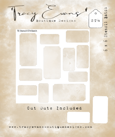 Tracy Evans - Batch-Schablone, 6 x 6 Zoll Tracy Evans - Batch-Schablone, 6 x 6 Zoll