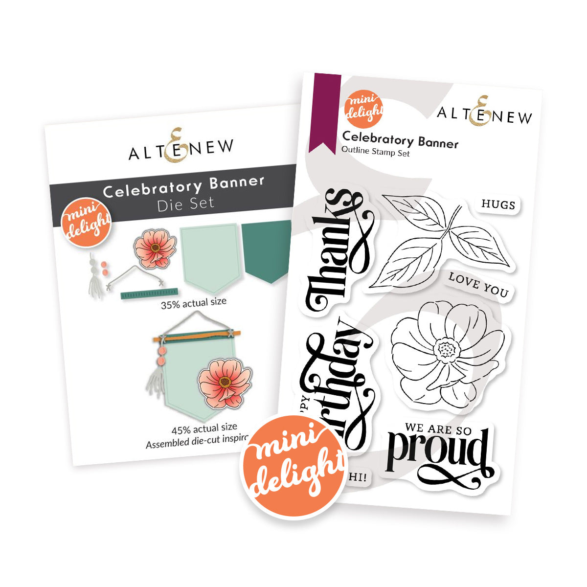 Altenew - Mini Delight: Celebratory Banner Stamp & Die Set Altenew - Mini Delight: Celebratory Banner Stamp & Die Set