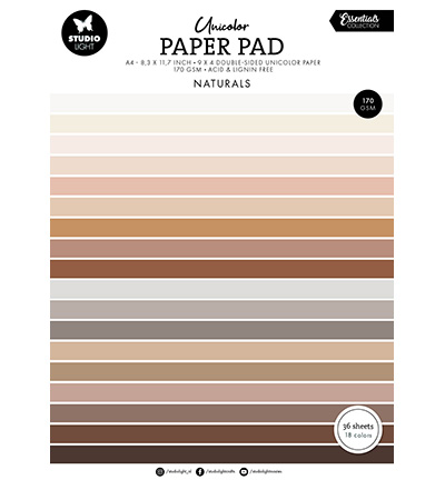 Unicolor Paper Pad Naturels Tones Essentials nr.299