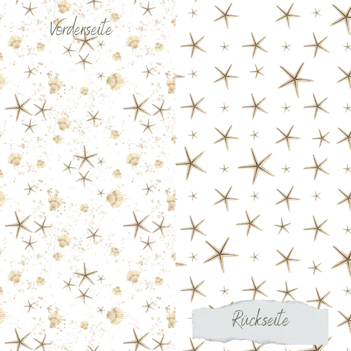 Creative Depot - Designpapier - Seesterne - Doppelseitig bedruckt