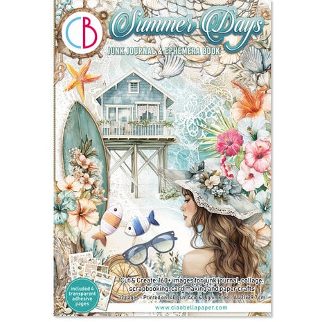 Ciao Bella - Summer Days A4 Junk Journal Ephemera Book (32pcs)