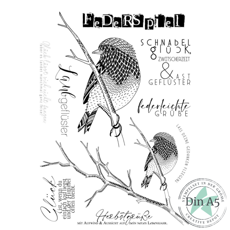Creative Depot - Stempelset - Rotkehlchen 