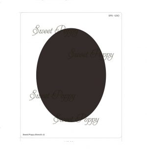 Sweet Poppy Stencil: Aperture Oval
