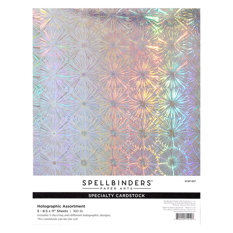 Spellbinders - Just Add Cake Assortment 8,5x11 Inch Holographic Specialty Cardstock