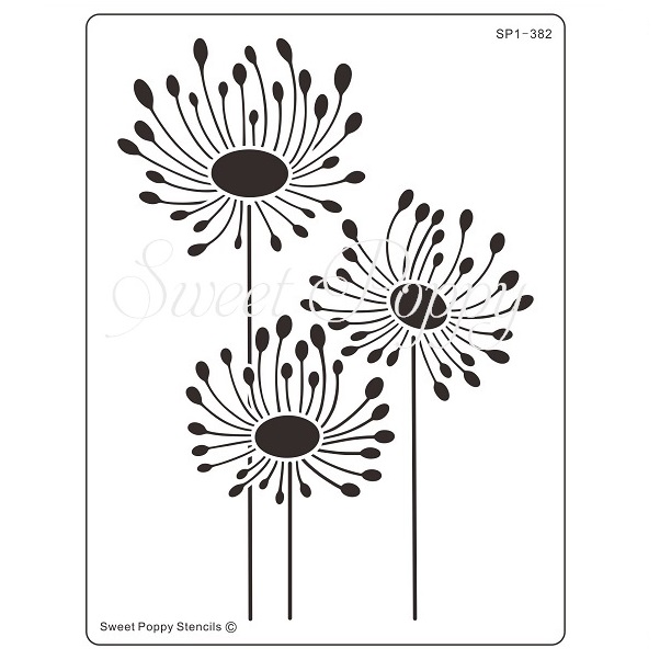 Sweet Poppy Stencil: Dandelions Sweet Poppy Stencil: Dandelions