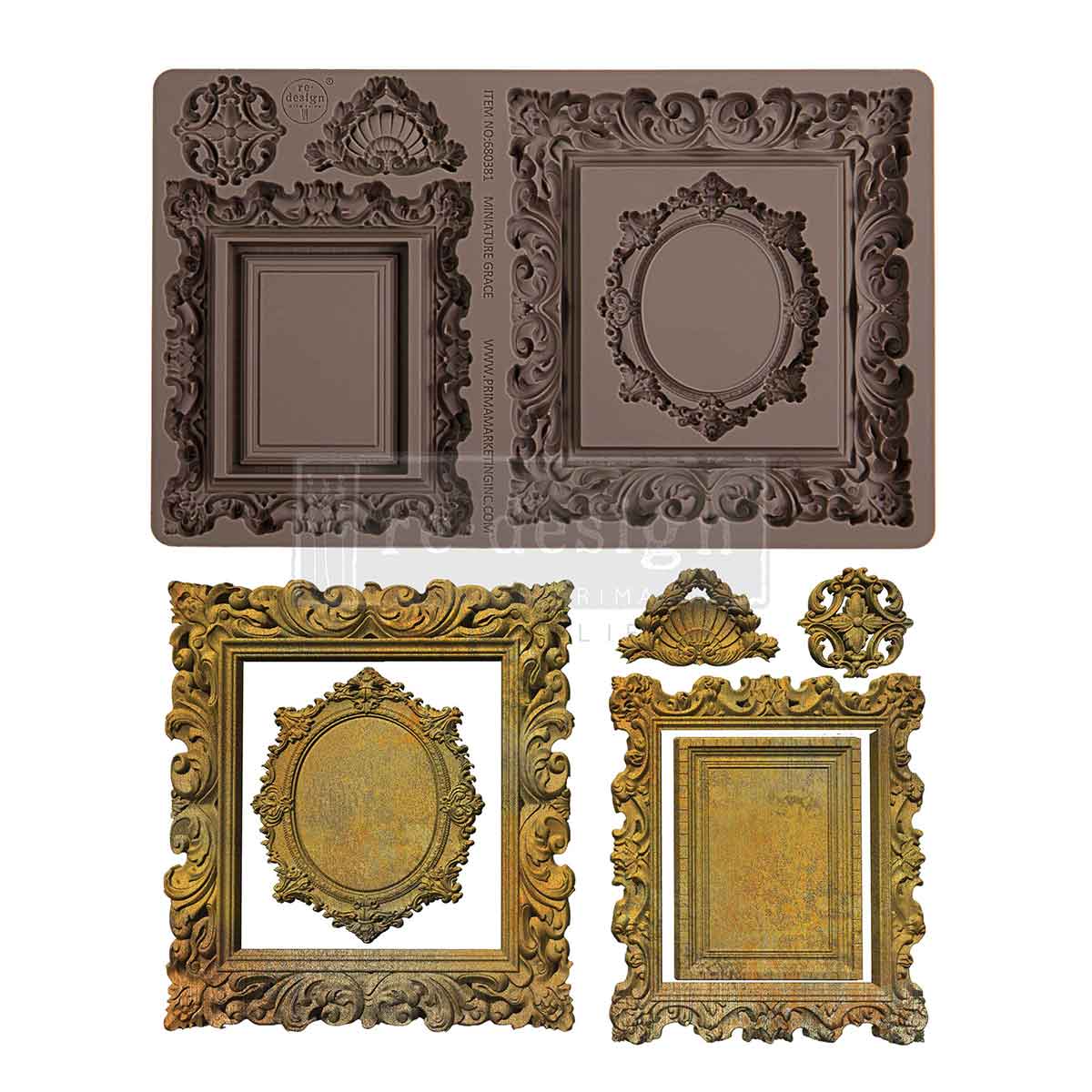 Re-Design with Prima - Decor Moulds® – Miniature Grace – 1 pc, 5″x8″x8mm
