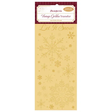 Stamperia - Vintage Golden Transfer Let it Snow