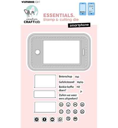 Studio Light - Stamp & Cutting Die - Smartphone Essentials nr. 96