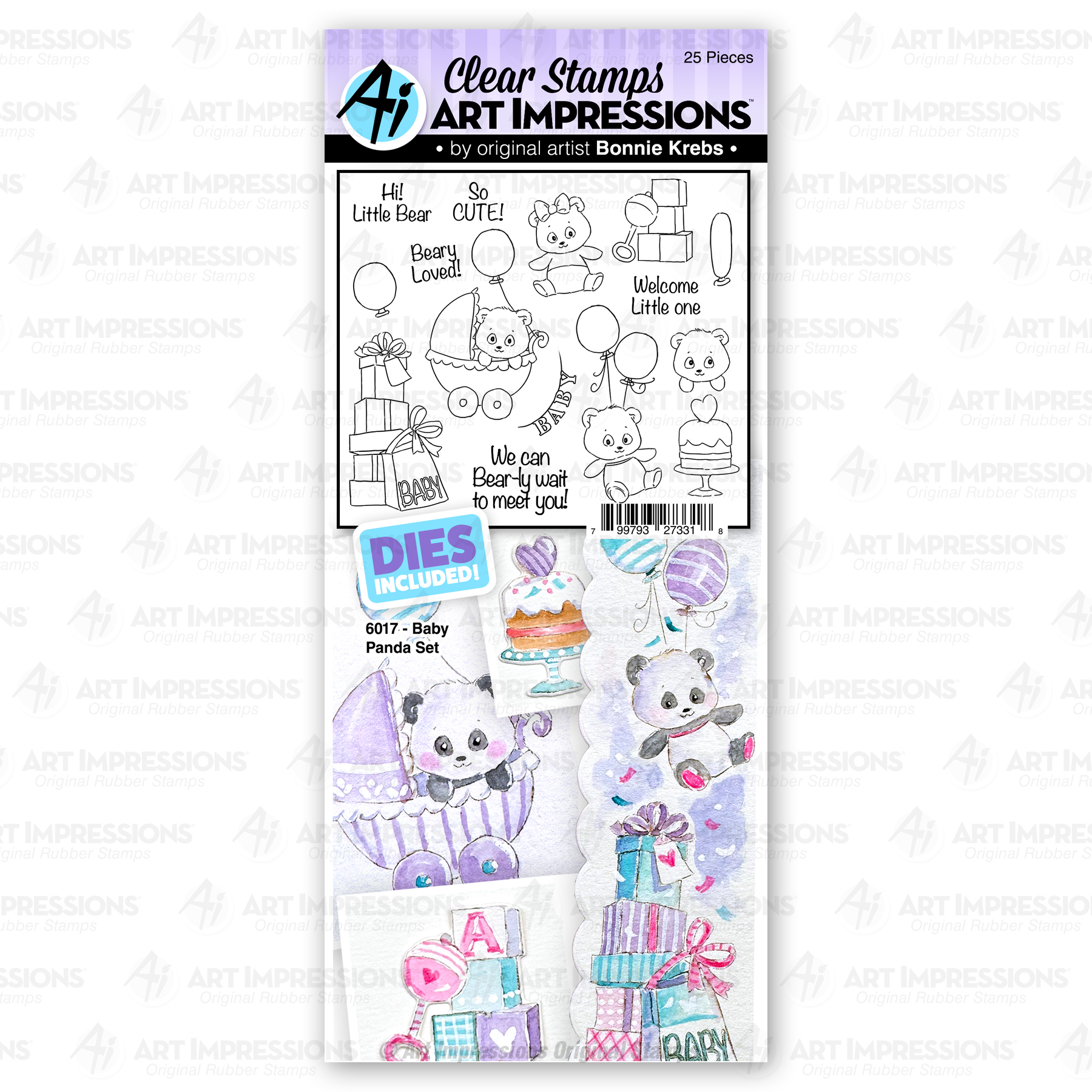 Art Impressions - Baby Panda Set