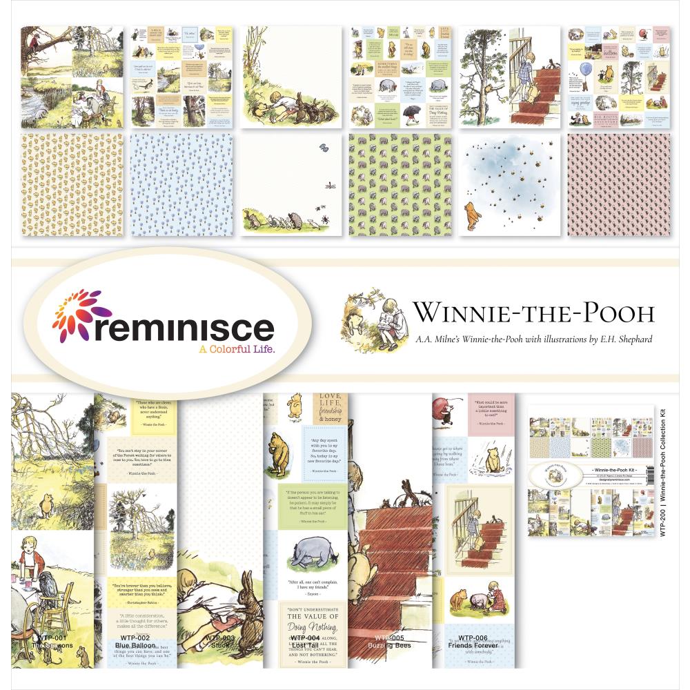 Reminisce Collection Kit 12"X12" - Winnie The Pooh  Reminisce Collection Kit 12"X12" - Winnie The Pooh
