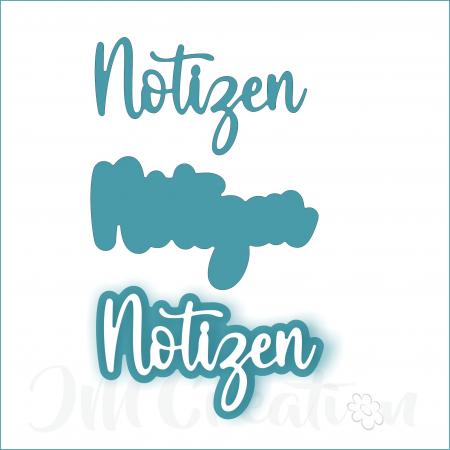 JM Creation - Notizen mittel - Stanzschablone