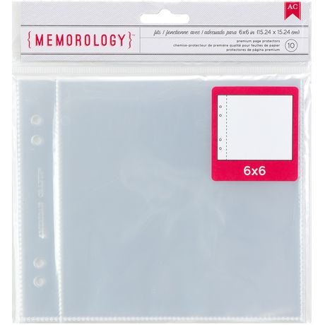 American Crafts Page Protectors Top-Loading 6"X6" 10/Pkg