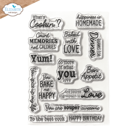  Elizabeth Craft Designs - Living it Up Stamps In the Kitchen Sentiments