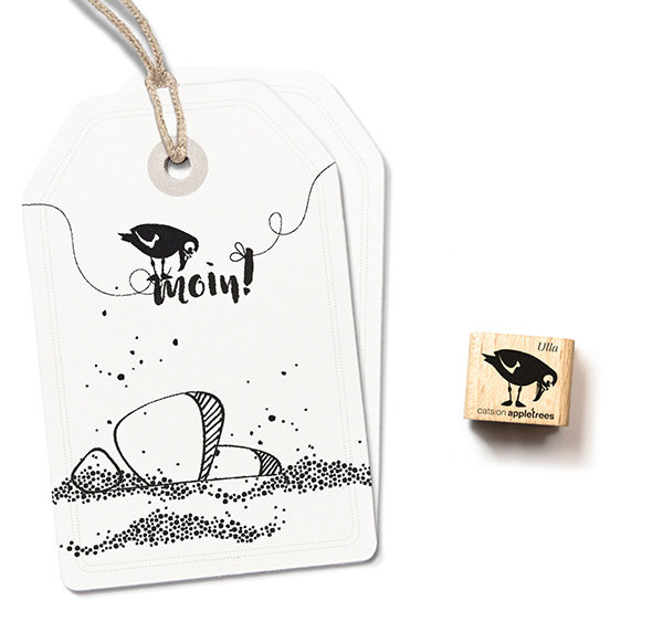 Cat on Appletrees - Ministempel Möwe Ulla