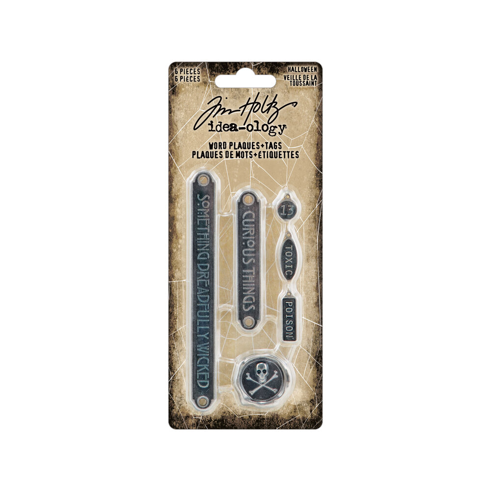 Idea-Ology Tim Holtz Halloween Word Plaques + Tags