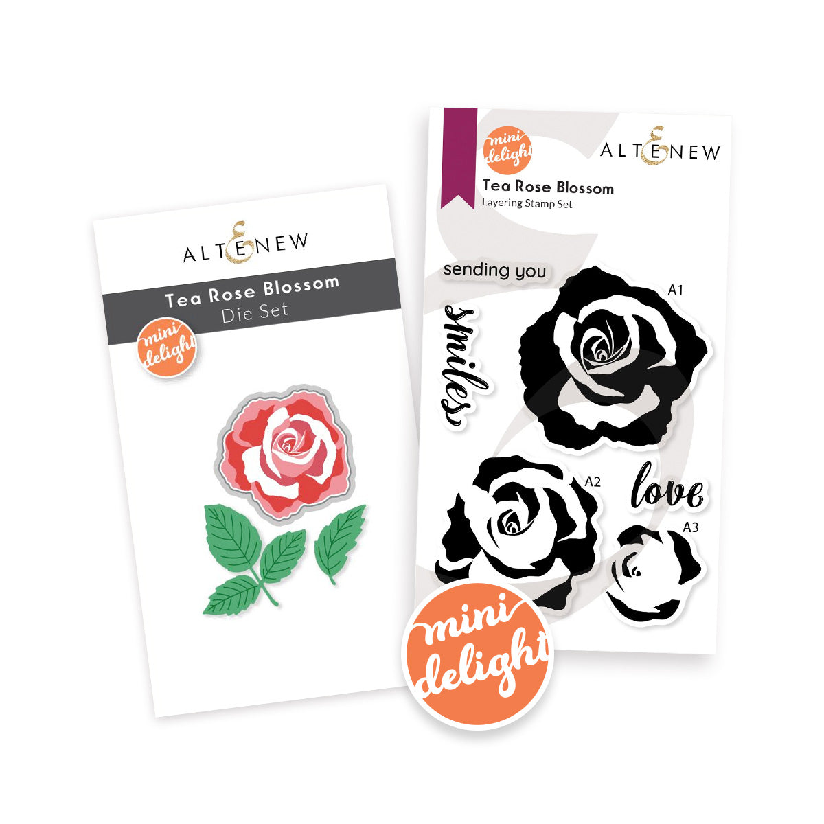 Altenew - Mini Delight: Tea Rose Blossom Stamp & Die Set 