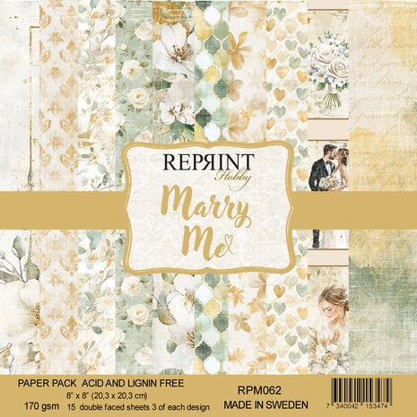 Reprint - Marry Me 8x8 Inch Paper Pack