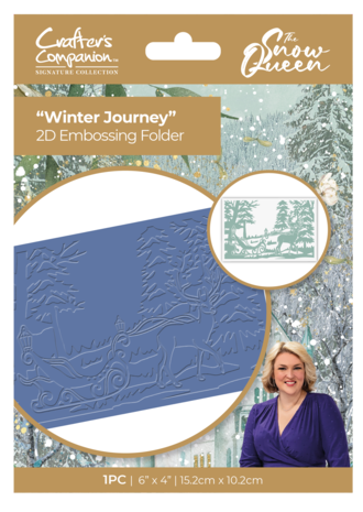 Sara Signature The Snow Queen 2D Embossing Folder Winter Journey