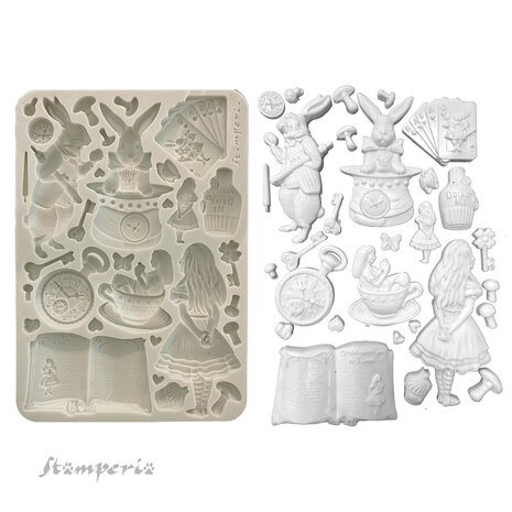 Stamperia - Alice in Christmas A5 Silicon Mould Stamperia - Alice in Christmas A5 Silicon Mould