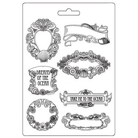 Stamperia - Songs of the Sea Soft Mould A5 Labels