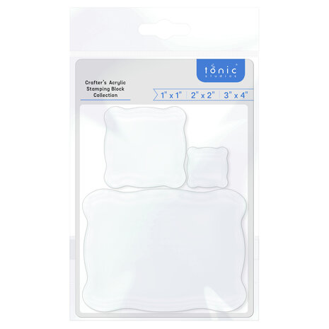 Tonic Studios - Crafters Acrylic Stamping Block Collection 1x1/2x2/3x4 Inch Tonic Studios - Crafters Acrylic Stamping Block Collection 1x1/2x2/3x4 Inch