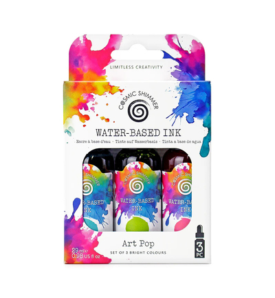 Cosmic Shimmer - Art Pop Water-Based Inks, Set of 3 Bright Colours