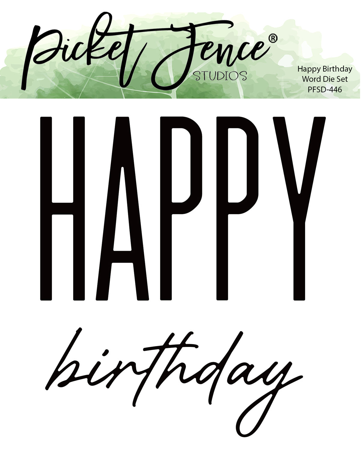 Picket Fence Studios   - Happy Birthday Word Die Set Picket Fence Studios   - Happy Birthday Word Die Set