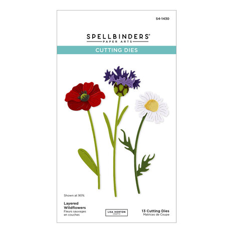 Spellbinders - Wildflowers Etched Dies Layered Wildflowers