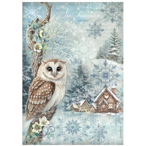 Stamperia - The Owl's House A4 Rice Paper Owl