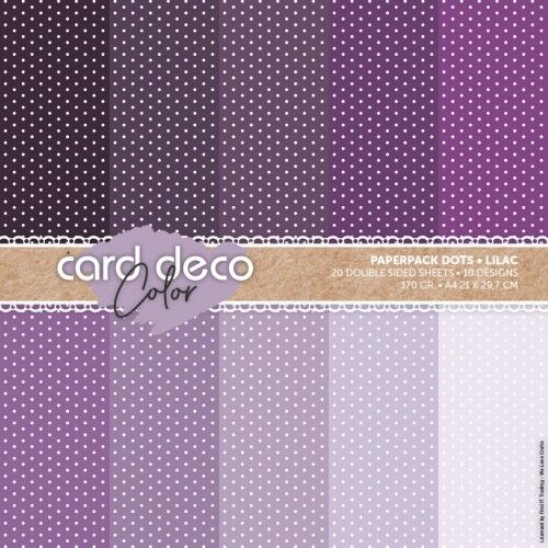  [Card Deco Color Paperpack - Dots - Lilac - A4] Card Deco Color Paperpack - Dots - Lilac - A4