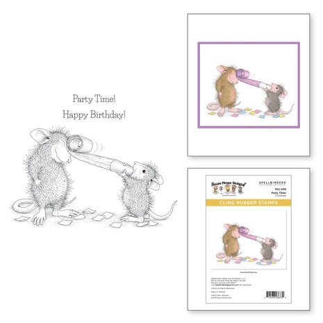 Spellbinders - Party Time! Cling Rubber Stamp