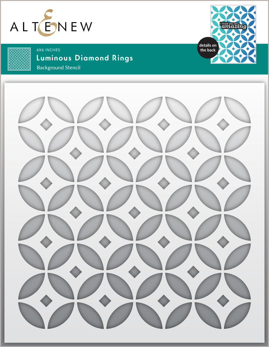 Altenew - Luminous Diamond Rings Stencil Altenew - Luminous Diamond Rings Stencil