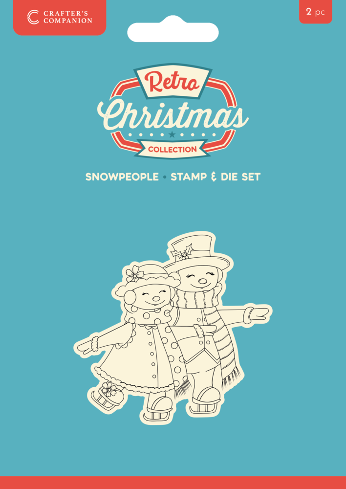 Retro Christmas Stamp & Die Snowpeople Retro Christmas Stamp & Die Snowpeople