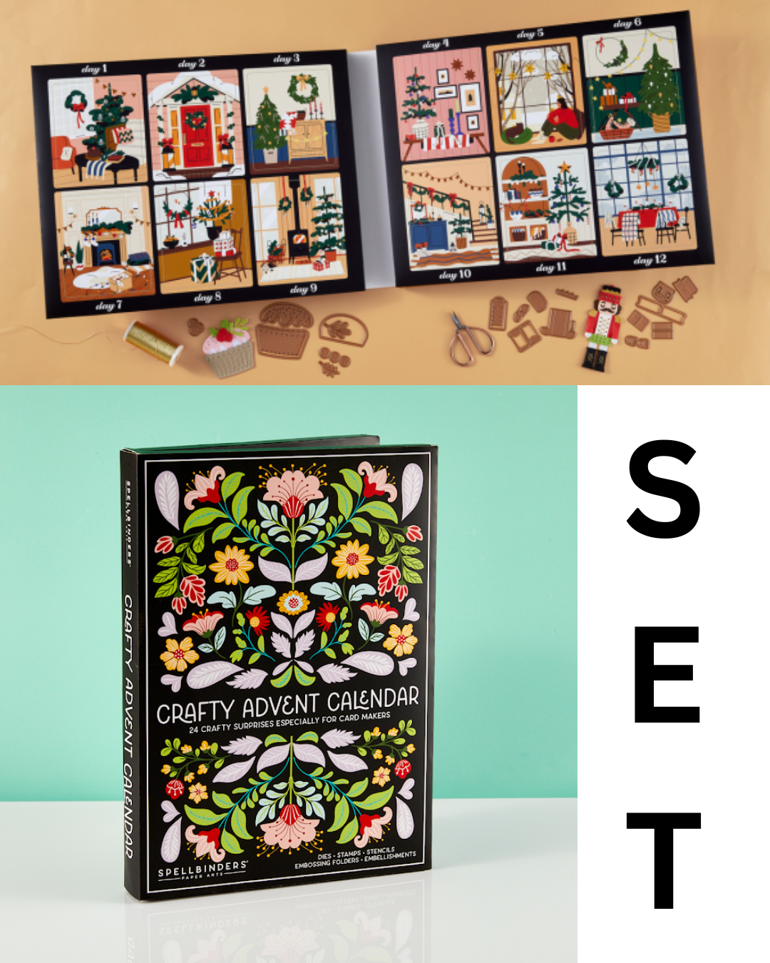 VORBESTELLUNG !! SPAR SET!! Spellbinders 12 Days of Stitchmas  + 24 Day Crafty Advent Calendar