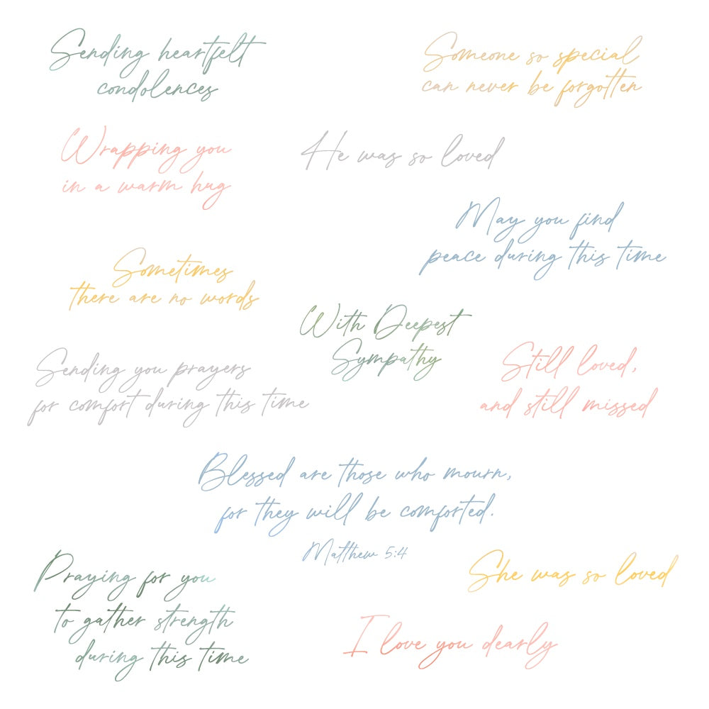 Honey Bee -  Heartfelt Condolences - 5x6.5 Clear Stamp Set  Honey Bee -  Heartfelt Condolences - 5x6.5 Clear Stamp Set