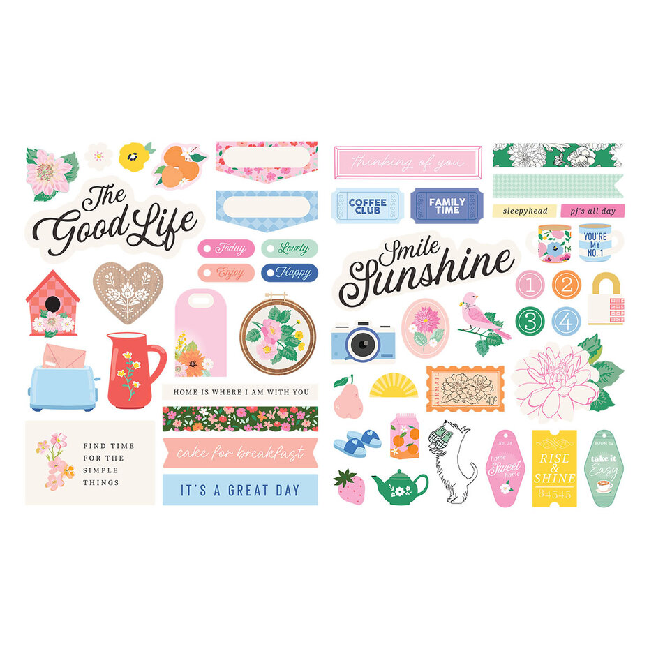 Spellbinders - Breakfast in Bed Chipboard Stickers