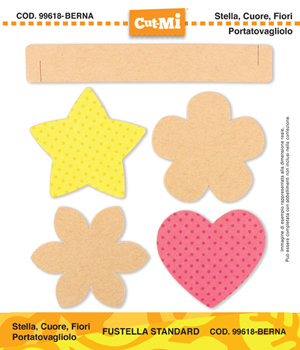 Impronte d´Autore - Cut-Mi Stella Cuore Fiori Portatovagliolo