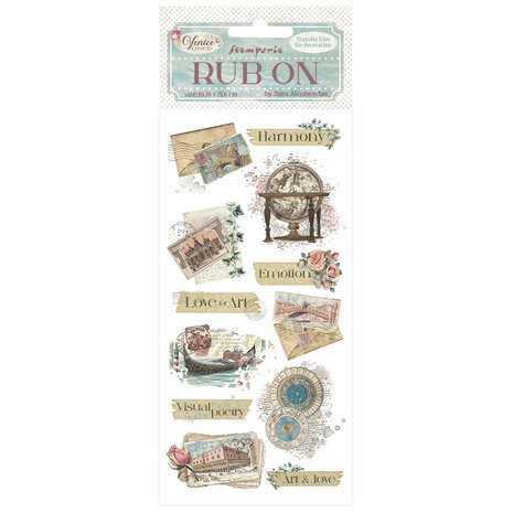 Stamperia -  Venice City of Art Rub-On 4x8,5 Inch Letters