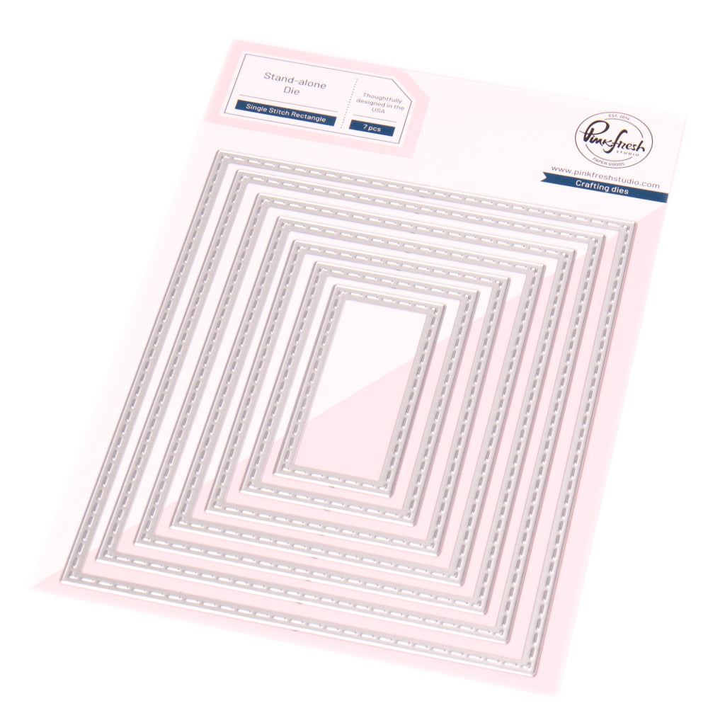 Pinkfresh Studio Die -  Essentials: Single Stitch Rectangle die