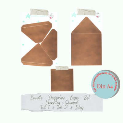 Creative Depot - Bundle - Basic - Designline - Basic - Set - Umschlag - Quadrat - Teil 1 & Teil 2 & Inlay