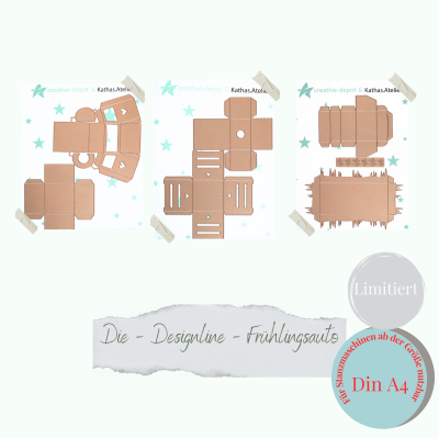 Creative Depot -   Bundle - Die - Designline - Frühlingsauto 