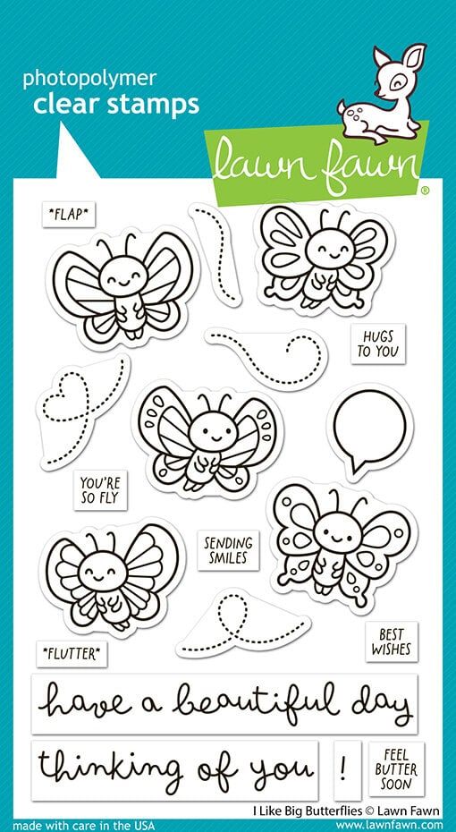 Lawn Fawn - I Like Big Butterflies Clear Stamps